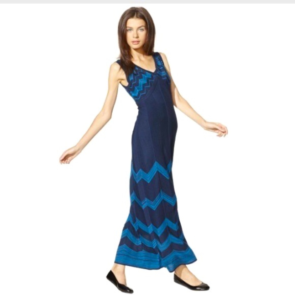 MISSONI for Target blue knit maxi dress NWOT